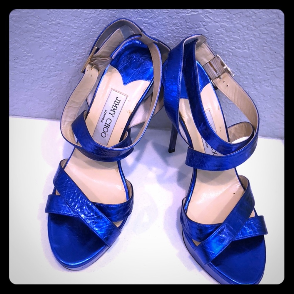 Metallic Blue Jimmy Choo heels
